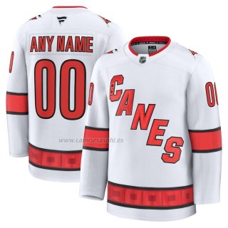 Camiseta Hockey Carolina Hurricanes Segunda Personalizada Blanco