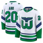 Camiseta Hockey Carolina Hurricanes Sebastian Aho Throwback Blanco