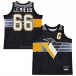 Camiseta Hockey Pittsburgh Penguins Mario Lemieux Maxxed Out Fashion Negro Camiseta Hockey Pittsburgh Penguins Mario Lemieux Maxxed Out Fashion Negro