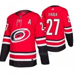 Camiseta Carolina Hurricanes Justin Faulk Primera Autentico Rojo