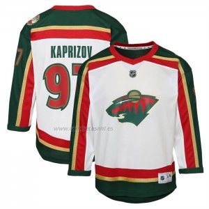 Camiseta Hockey Nino Minnesota Wild Kirill Kaprizov 25th Aniversario Replica Blanco Camiseta Hockey Nino Minnesota Wild Kirill Kaprizov 25th Aniversario Replica Blanco
