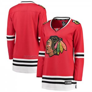 Camiseta Hockey Mujer Chicago Blackhawks Primera Breakaway Rojo