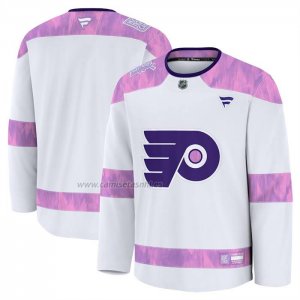 Camiseta Hockey Philadelphia Flyers 2024 Fights Cancer Blanco