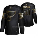 Camiseta St. Louis Blues Jordan Binnington Golden Edition Autentico Negro