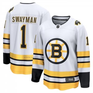 Camiseta Hockey Boston Bruins Jeremy Swayman Segunda Breakaway Player Blanco Camiseta Hockey Boston Bruins Jeremy Swayman Segunda Breakaway Player Blanco