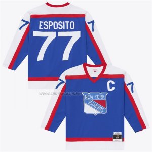 Camiseta Hockey New York Rangers Phil Esposito 1977-78 Power Play Azul