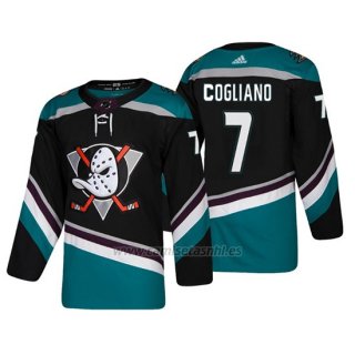 Camiseta Anaheim Ducks Andrew Cogliano Alternato 25th Aniversario Adidas Autentico Negro