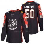 Camiseta Chicago Blackhawks Corey Crawford Nhl 2018 All Star Negro