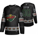 Camiseta Minnesota Wild Personalizada Breakaway Negro