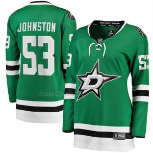 Camiseta Hockey Mujer Dallas Stars Wyatt Johnston Primera Breakaway Verde