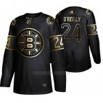 Camiseta Boston Bruins Terry O'reilly Golden Edition Retired Jugador Autentico Negro