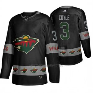 Camiseta Minnesota Wild Charlie Coyle Breakaway Negro