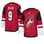 Camiseta Arizona Coyotes Clayton Keller Maroon Autentico Home