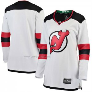 Camiseta Hockey Mujer New Jersey Devils Segunda Breakaway Blanco