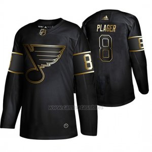 Camiseta St. Louis Blues Barclay Plager Golden Edition Retired Jugador Autentico Negro