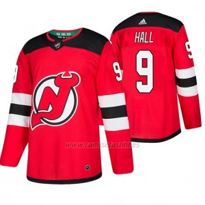 Camiseta New Jersey Devils Taylor Hall Primera Autentico Rojo