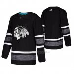 Camiseta Chicago Blackhawks Blank 2019 All Star Negro