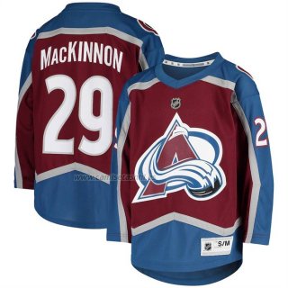 Camiseta Hockey Nino Colorado Avalanche Nathan Mackinnon Primera Replica Rojo