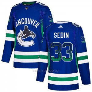 Camiseta Hockey Vancouver Canucks Henrik Sedin Drift Fashion Azul