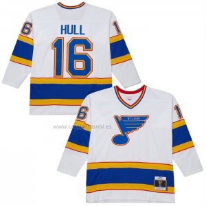 Camiseta Hockey St Louis Blues Brett Hull Mitchell & Ness 1990-91 Power Play Blanco Camiseta Hockey St Louis Blues Brett Hull Mitchell & Ness 1990-91 Power Play Blanco