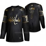 Camiseta Washington Capitals Yvon Labre Golden Edition Retired Jugador Autentico Negro