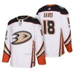 Camiseta Hockey Hombre Anaheim Ducks Patrick Eaves 18 2018 New Season Team Road Blanco