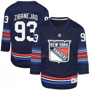 Camiseta Hockey Nino New York Rangers Mika Zibanejad Alterno Replica Azul