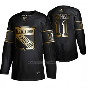Camiseta New York Rangers Vic Hadfield Golden Edition Retired Jugador Autentico Negro