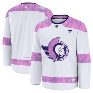 Camiseta Hockey Ottawa Senators 2024 Fights Cancer Blanco