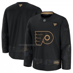 Camiseta Hockey Philadelphia Flyers 2024 Military Appreciation Negro