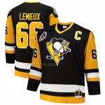 Camiseta Hockey Pittsburgh Penguins Mario Lemieux Mitchell & Ness Big & Tall 1991-92 Blue Line 2.0 Negro