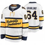 Camiseta Hockey Nashville Predators Mikael Granlund Breakaway Jugador 2020 Winter Classic Blanco