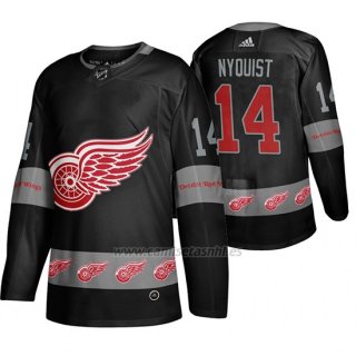 Camiseta Detroit Red Wings Gustav Nyquist Breakaway Negro
