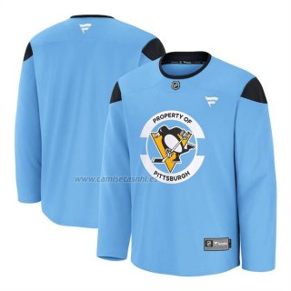 Camiseta Hockey Pittsburgh Penguins Primera Practice Azul