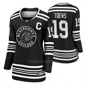 Camiseta Hockey Mujer Chicago Blackhawks Jonathan Toews Premier Alternato Negro