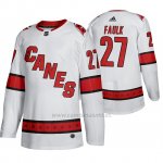 Camiseta Carolina Hurricanes Justin Faulk Segunda Autentico Jugador Blanco