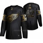 Camiseta Detroit Red Wings Martin Frk Golden Edition Autentico Negro