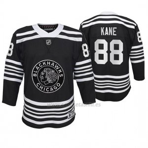 Camiseta Hockey Nino Chicago Blackhawks Patrick Kane Premier Alternato Negro