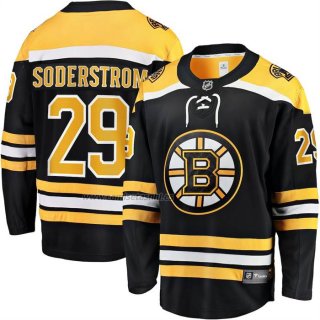Camiseta Hockey Boston Bruins Victor Soderstrom Primera Breakaway Negro