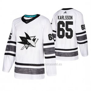 Camiseta San Jose Sharks Erik Karlsson 2019 All Star Blanco2