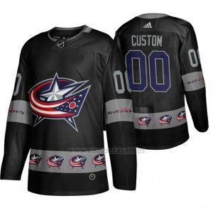 Camiseta Columbus Blue Jackets Personalizada Breakaway Negro