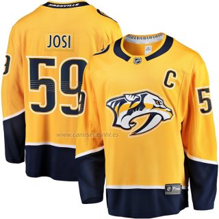 Camiseta Hockey Nashville Predators Roman Josi Primera Breakaway Oro