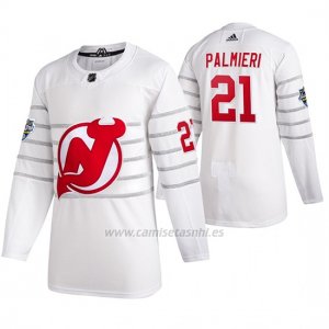 Camiseta Hockey New Jersey Devils Kyle Palmieri Autentico 2020 All Star Blanco