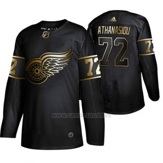 Camiseta Detroit Red Wings Andreas Athanasiou Golden Edition Autentico Negro