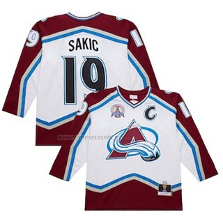 Camiseta Hockey Colorado Avalanche Joe Sakic Mitchell & Ness 2000-01 Blanco