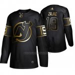 Camiseta New Jersey Devils Travis Zajac Golden Edition Autentico Negro