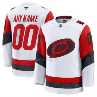 Camiseta Hockey Carolina Hurricanes Premium Personalizada Blanco