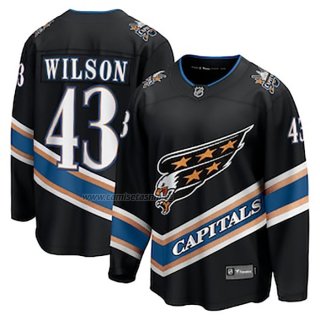 Camiseta Hockey Washington Capitals Tom Wilson Alterno 50th Anniversary Premier Breakaway Negro