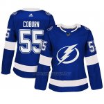 Camiseta Mujer Tampa Bay Lightning 55 Braydon Coburn Blue Adizero Jugador Home