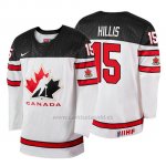 Camiseta Canada Team Cameron Hillis 2018 Iihf World Championship Jugador Blanco